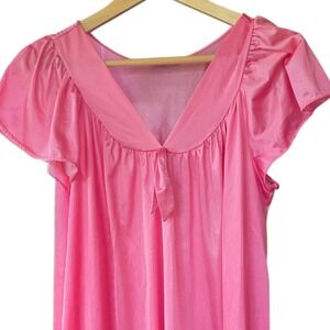 Vintage‎ Vanity Fair Nylon Nightgown Pretty Pink Women's Med 1980/1990